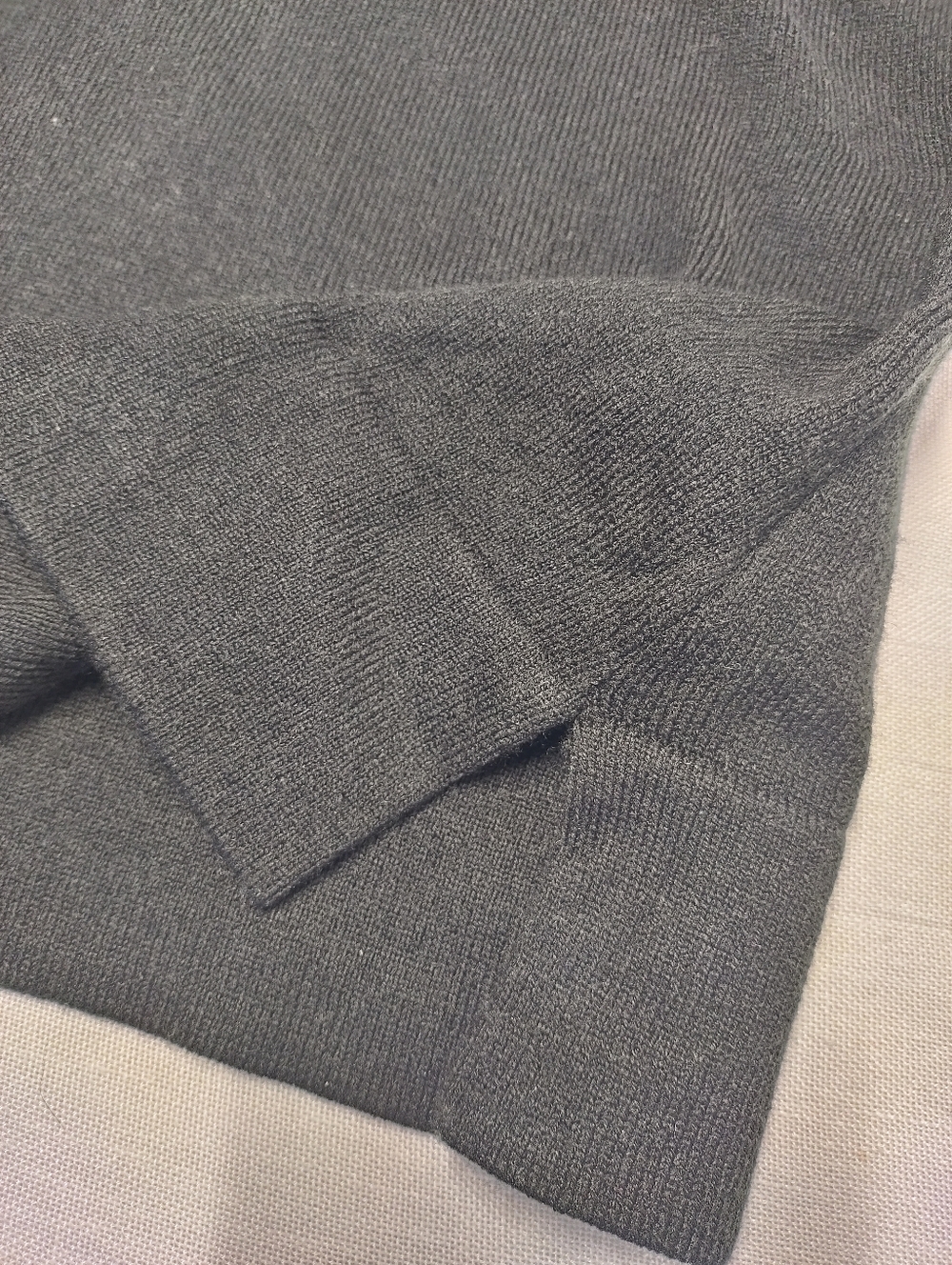NWT JM Collection Cozy Yarn Black Cream Cowl Neck Sweater Size L 3/4 Tab Sleeve - Picture 6 of 8